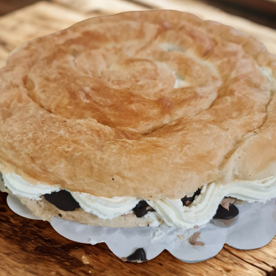 ensaimada nata y chocolate